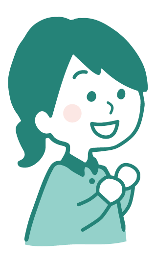 前向きな先生のイラスト